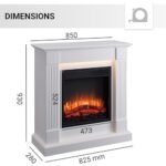 BALDERIA Ladina Freestanding Electric Fireplace | Electric Fireplace on Feet with 3D Flame Effect | Heating 2000W, LED Lighting | Floor Fireplace with Remote Control, Timer &... – Image 6