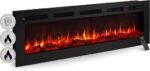 BALDERIA Leif 60" Electric Fireplace | Wall Mounted Electric Fireplace with 3D Flame Effect | Heating 2000W, LED Lighting | Built-in Fireplace with Remote Control, Timer &...
