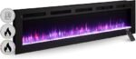 BALDERIA Leif 70 Inch Electric Fireplace | Wall Electric Fireplace with 3D Flame Effect | 2000 W Heater, LED Lighting | Built-in Fireplace with Remote Control, Timer &...