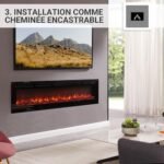 BALDERIA Leif 70 Inch Electric Fireplace | Wall Electric Fireplace with 3D Flame Effect | 2000 W Heater, LED Lighting | Built-in Fireplace with Remote Control, Timer &... – Image 4