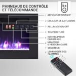 BALDERIA Leif 70 Inch Electric Fireplace | Wall Electric Fireplace with 3D Flame Effect | 2000 W Heater, LED Lighting | Built-in Fireplace with Remote Control, Timer &... – Image 7