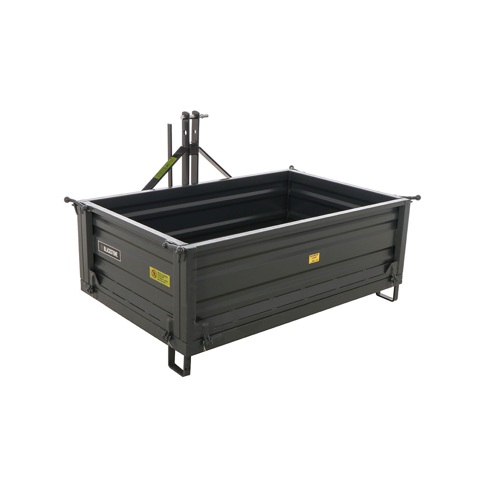 benne pour tracteur blackstone b tb 140 basculable 3 ridelles ouvrables