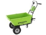 brouette à batterie sur roues greenworks g40gc garden cart 40v brouette électrique