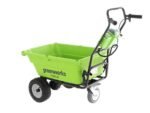 brouette à batterie sur roues greenworks g40gc garden cart 40v brouette électrique