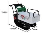 brouette à chenilles seven italy t300 gx benne extensible capacité de charge 300 kg