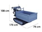 brouette à chenilles wortex sfl 500 hs caisson extensible avec charge de 500 kg