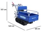 brouette à moteur à chenilles bullmach helios 320 e caisson extensible manuel 320kg