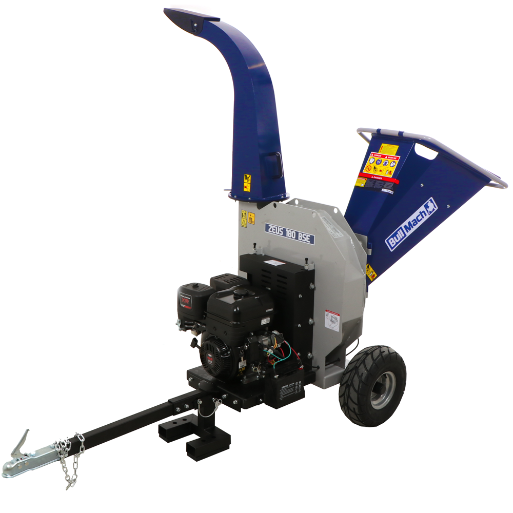 bullmach zeus 180 bse broyeur thermique remorquable briggs & stratton 420cm3 avec démarrage électrique