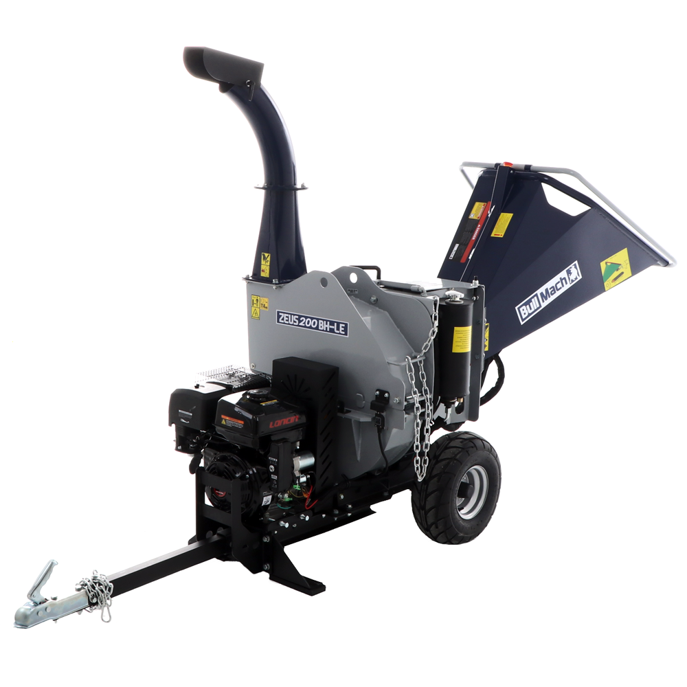 bullmach zeus 200 bh le broyeur thermique tractable loncin 420cm3 avec démarrage électrique