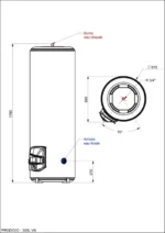 Chauffe-eau électrique vertical sur socle SAUTER Prodigio, 300 l – Image 2