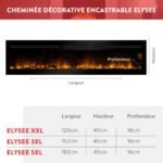 Chemin’Arte - Cheminée Électrique Encastrable Effet Flammes Élysée 5XL 182 cm - Conçue en France - Garantie 2 Ans – Image 2