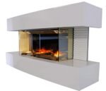 Chemin’Arte - Cheminée Électrique Murale Design Lounge Médium - Blanche - Conçue en France - Garantie 2 Ans – Image 2