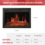Chemin’Arte - Insert Électrique à Encastrer - Effet Flammes - LEDs - Oxford XL - 2000W - Conçu en France - Garanti 2 Ans – Image 2