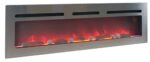 Chemin'Arte Brite 3XL Stainless Steel Built-in Electric Fireplace - Designed in France - 152 x 17 x 45 cm – Image 2