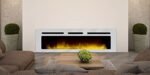 Chemin'Arte Brite 3XL Stainless Steel Built-in Electric Fireplace - Designed in France - 152 x 17 x 45 cm – Image 5