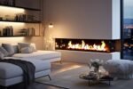 Chemin'Arte Electric Fireplace with Flame Effect 3D LED 150 cm 3 Sides Designed in France – Image 2