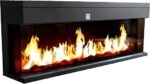 Chemin'Arte Electric Fireplace with Flame Effect 3D LED 150 cm 3 Sides Designed in France