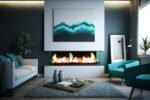 Chemin'Arte Electric Fireplace with Flame Effect 3D LED 150 cm 3 Sides Designed in France – Image 3