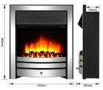 Endeavour Fires New Cayton Electric 42"Fireplace Suite, fitted with Chrome Trim and Fret, 220/240Vac 1&2kW with 7 day Programmable Remote Control Heater in off white MDF Surround – Image 6