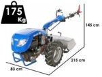 euromech blitz 120 motoculteur à essence yagmur r420 16 cv démarrage électrique