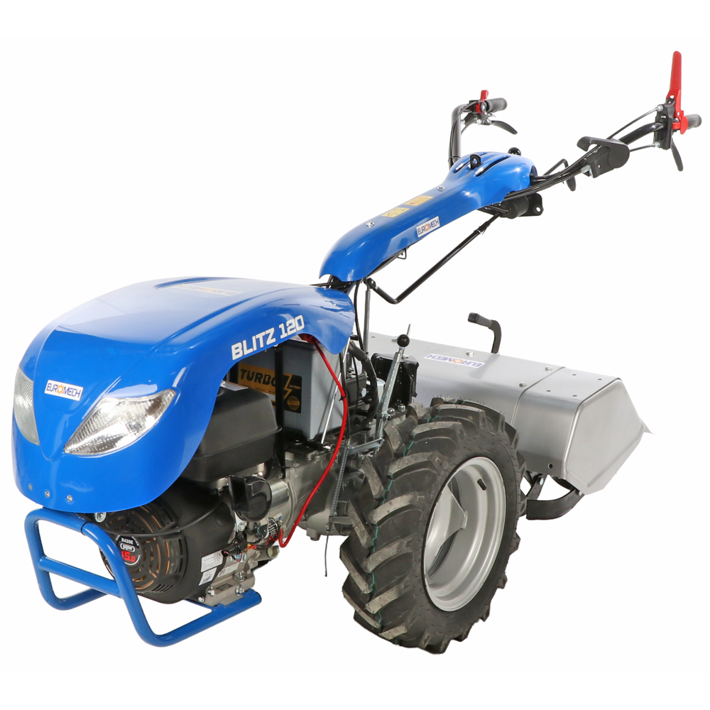 euromech blitz 120 motoculteur à essence yagmur r420 16 cv démarrage électrique