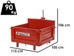 francini p 100 benne de chargement pour tracteur basculante 3 ridelles ouvrables