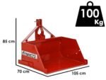 francini pr 100 godet arrière hydraulique pour tracteur de 100 cm capacité 400 kg