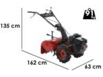 geotech mct 550 motoculteur à essence ducar dh212 fraise réversible 7 cv