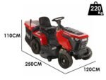 geotech pro prtm 180 1020 cm tracteur tondeuse boîte mécanique bac de ramassage