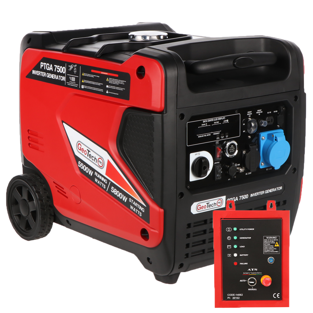 geotech pro ptga 7500 groupe électrogène inverter insonorisé sur chariot 5