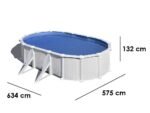 gre atlantis ovale 610 x 375 x 132 cm piscine hors sol en acier