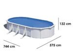 gre atlantis ovale 730 x 375 x 132 cm piscine hors sol en acier