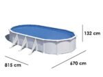 gre atlantis ovale 800x470x132cm piscine hors sol en acier