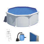 gre atlantis ronde Ø350 x 120cm piscine hors sol en acier filtre aqualoon
