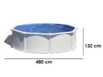 gre atlantis ronde Ø460 x 132cm piscine hors sol en acier