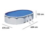 gre fidji ovale 610x375x120cm piscine hors sol en acier