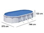 gre fidji ovale 730x375x120cm piscine hors sol en acier