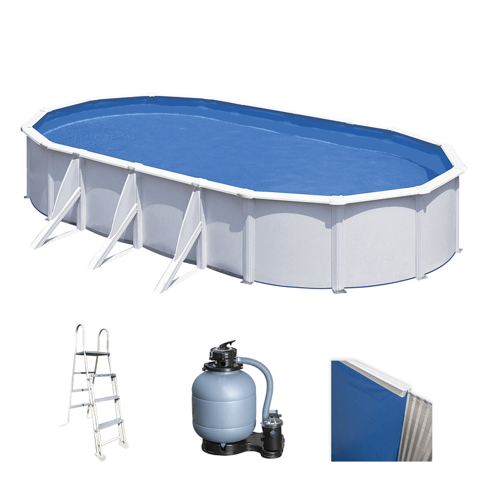 gre fidji ovale 730x375x120cm piscine hors sol en acier