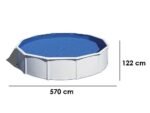 gre fidji ronde Ø550 x 120 cm piscine hors sol en acier
