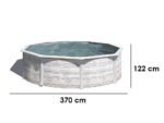 gre finlandia ronde Ø350 x 120 cm piscine hors sol en acier