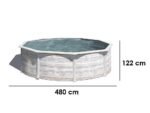 gre finlandia ronde Ø460 x 120 cm piscine hors sol en acier