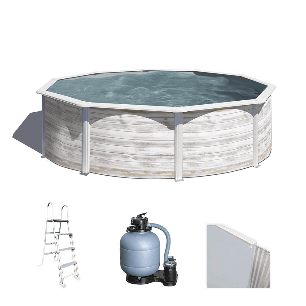 gre finlandia ronde Ø460 x 120 cm piscine hors sol en acier
