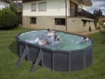 gre granada ovale 500x300x132cm piscine hors sol en acier