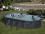 gre granada ovale 730x375x132cm piscine hors sol en acier