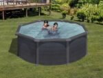 gre granada ronde Ø350 x 132 cm piscine hors sol en acier