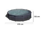 gre granada ronde Ø550 x 132 cm piscine hors sol en acier