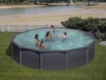 gre granada ronde Ø550 x 132 cm piscine hors sol en acier
