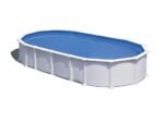 gre haiti ovale 730 x 375 x 132 cm piscine hors sol en acier traverses enterrées