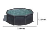 gre kea ronde Ø300 x 120 cm piscine hors sol en acier