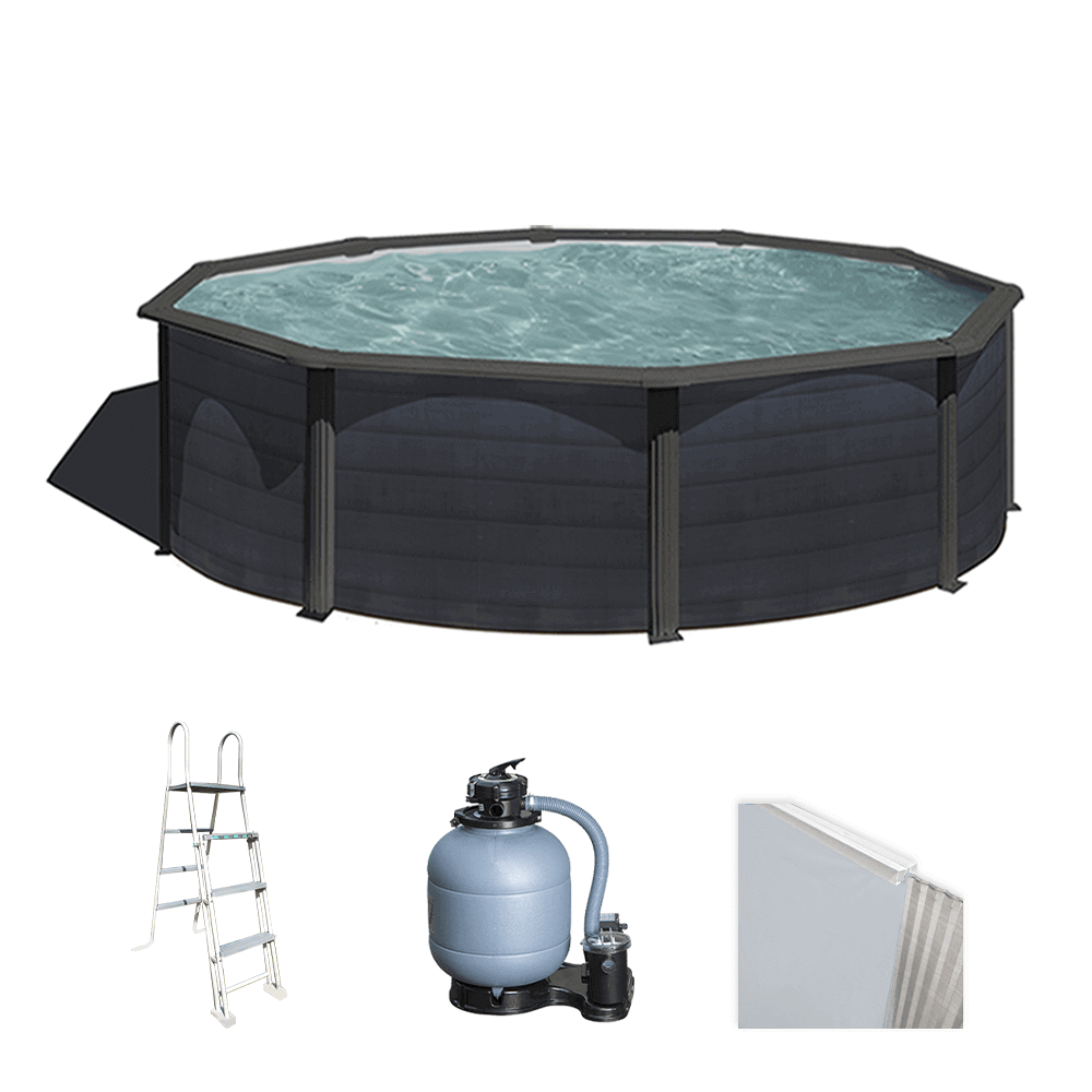 gre kea ronde Ø460 x 120 cm piscine hors sol en acier